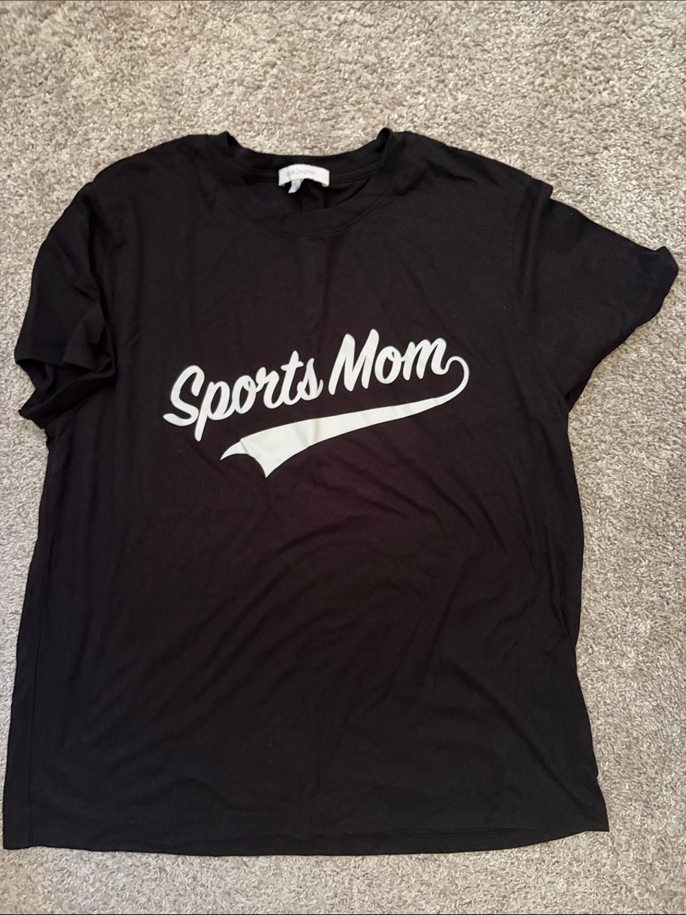 Favorite Daughter Black Crewneck Top with Logo Tag